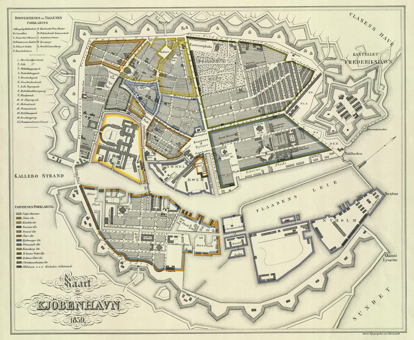 Kort over København 1825