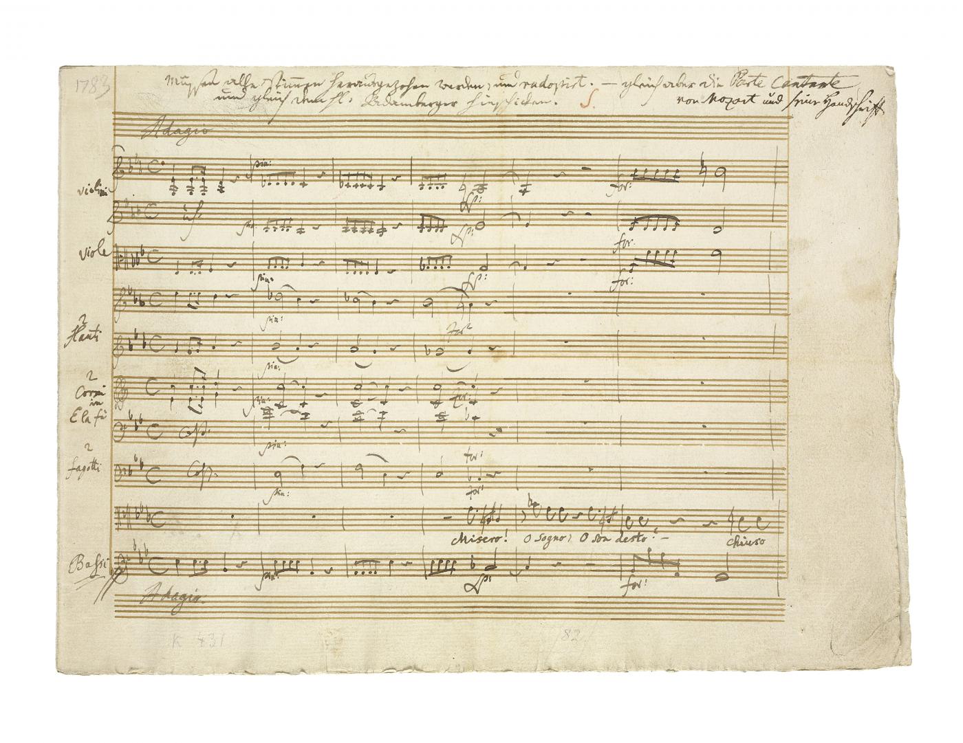 Mozart manuskript