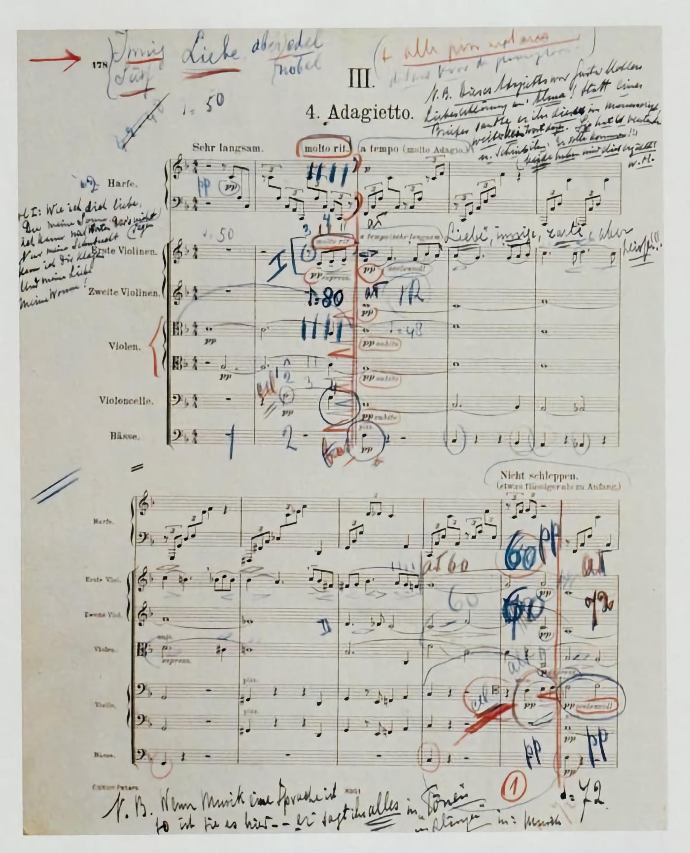 Partiturside til Mahlers 5. symfoni