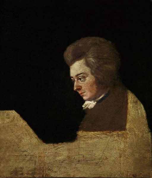 Mozart malet af Joseph Lange